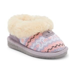 BEARPAW Kids' Alice Faux Shearling Toddler Lined Slipper Wisteria